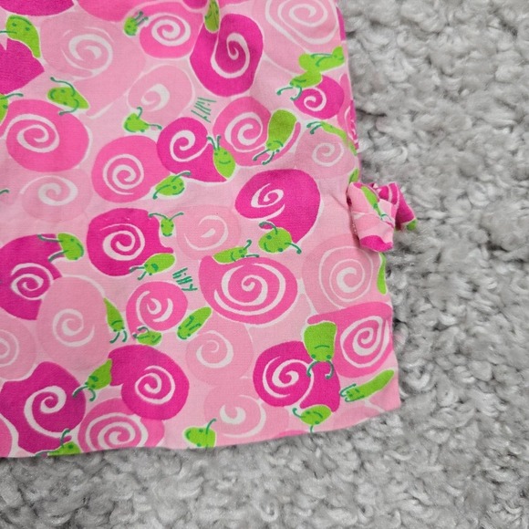 Vintage Lilly‎ Pulitzer White Label Mini Skirt Womens 2 Pink Happy Snails Beach - Picture 2 of 9